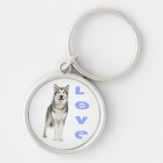 Porte-clés Chien Malamute d'Alaska (Devant)