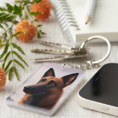 Porte-clés Chien malinois (Devant droit)