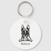 Porte-clés Chien malinois belge (Recto)