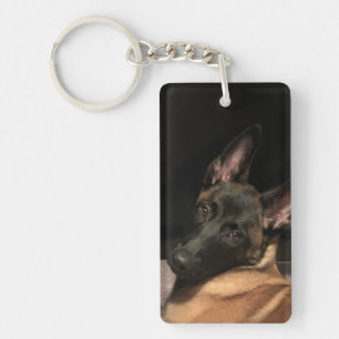Porte-clés Chien Malinois belge