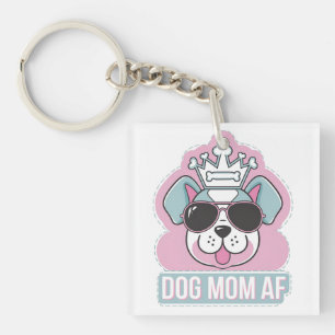 Porte-clés Chien Maman AF - Drôle Chien Maman Design