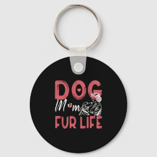 Porte-clés Chien Maman Fourrure Vie Fête des mères Animaux do
