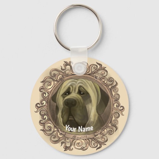 Porte-clés Chien Mastiff (Recto)