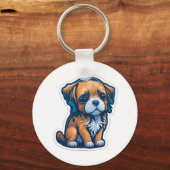 Porte-clés chien mignon (Verso)