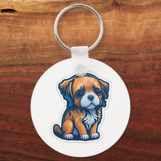 Porte-clés chien mignon (Verso)