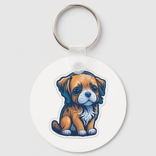 Porte-clés chien mignon (Verso)