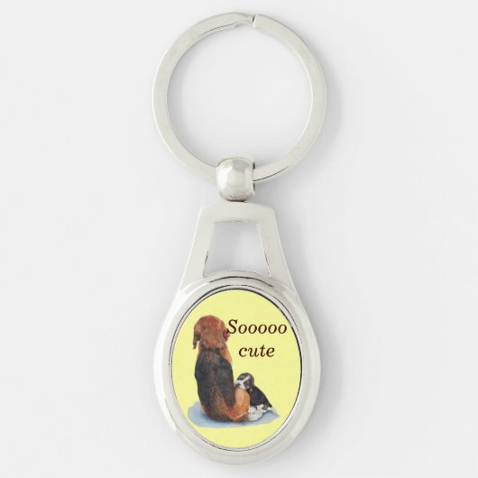Porte-clés Chien mignon beagle qui bouge maman chien (Devant)