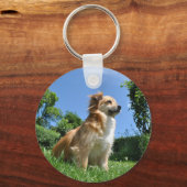 Porte-clés Chien mignon dans l'herbe (Recto)