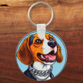 Porte-clés Chien mignon de beagle (Verso)
