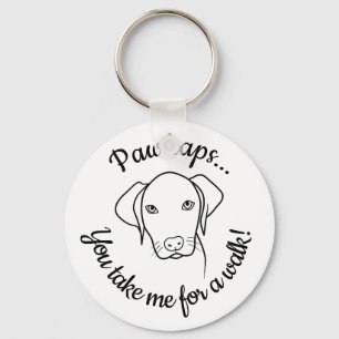 Porte-clés Chien mignon Weimaraner en quête de promenade