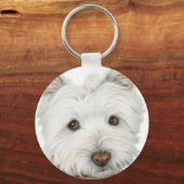 Porte-clés Chien mignon Westie (Recto)