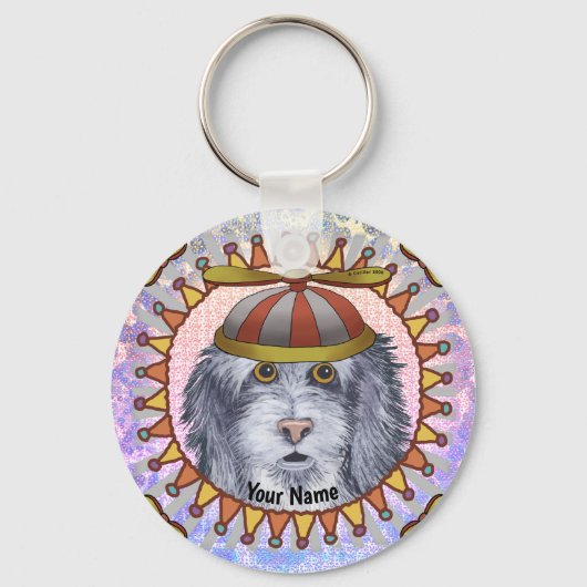 Porte-clés chien mouton Beanie (Recto)