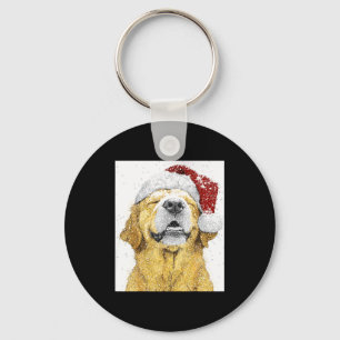 Porte-clés Chien Noël Golden Retriever Hauts