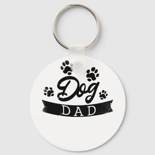 Porte-clés Chien Papa Drôle Design - Idée cadeau pour les pro (Recto)