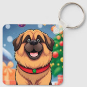 Porte-clés Chien parmi les décorations de Noël (Dos)