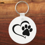 Porte-clés Chien Paw & Heart Keychain (Recto)