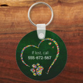 Porte-clés Chien personnalisé Papa Tibétain Terrier (Verso)