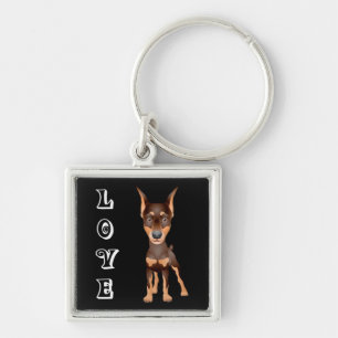 Porte-clés Chien Puppy Doberman Pinscher