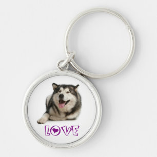 Porte-clés Chien Puppy Malamute d'Alaska