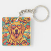 Porte-clés chien Retriever doré drôle (Dos)