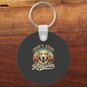 Porte-clés Chien Retriever doré Ne cesse pas de récupérer (Recto)