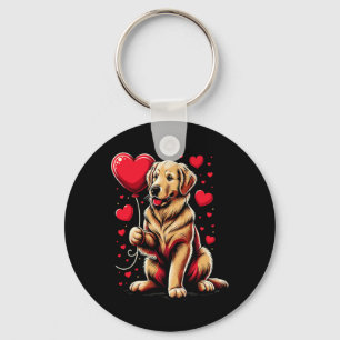 Porte-clés Chien Retriever Doré Saint-Valentin Propriétaire d