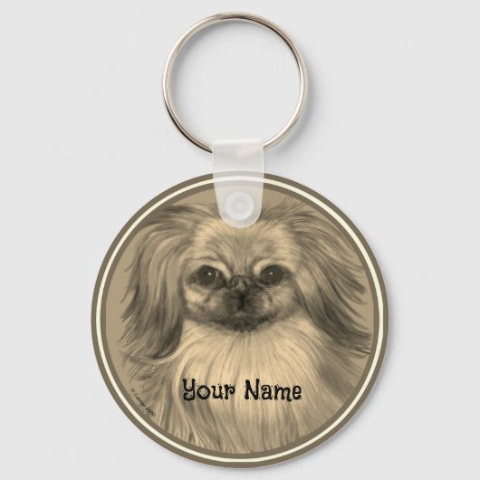 Porte-clés chien Rondo Pekingese (Recto)