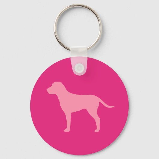 Porte-clés Chien Rose (Recto)