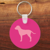 Porte-clés Chien Rose (Recto)