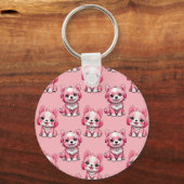 Porte-clés Chien rose Motif design - Rose (Verso)