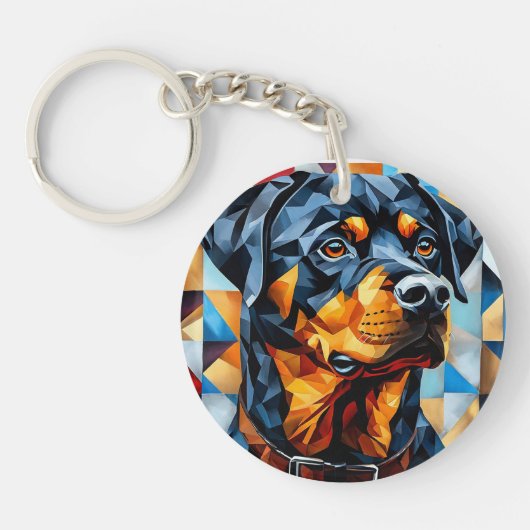 Porte-clés Chien Rottweiler (Devant)