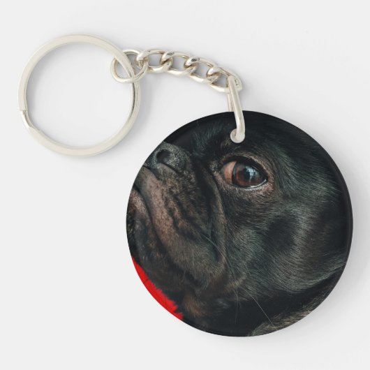 Porte-clés chien rouge (Devant)