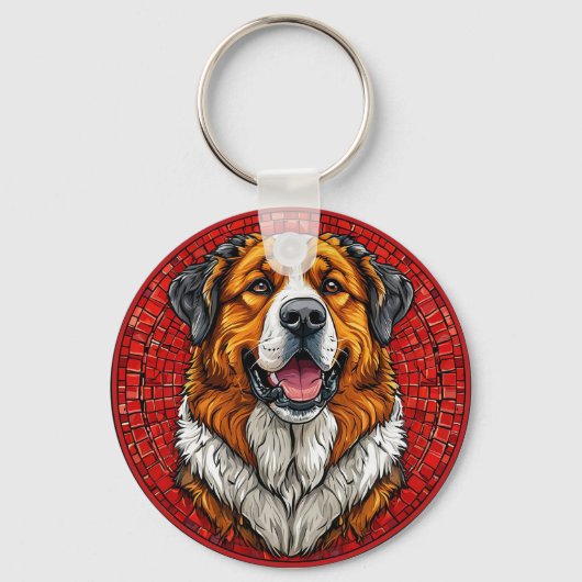 Porte-clés chien Saint-Bernard (Recto)