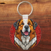 Porte-clés chien Saint-Bernard (Verso)