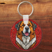 Porte-clés chien Saint-Bernard (Recto)