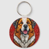 Porte-clés chien Saint-Bernard (Verso)