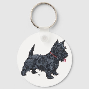 Porte-clés Chien Scottie fougueux