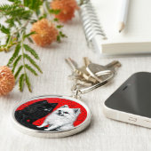 Porte-clés chien spitz japonais (Côté)