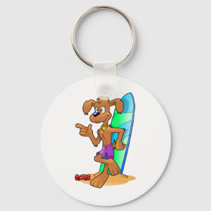 Porte-clés Chien surf