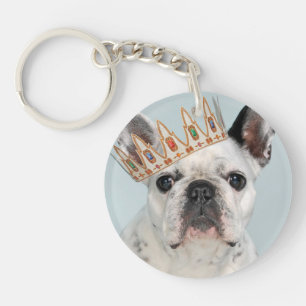 Porte-clés Chien-taureau français à couronne