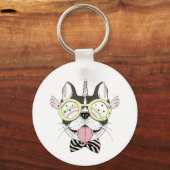 Porte-clés Chien-taureau français Unicorn (Recto)