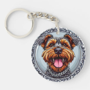 Porte-clés Chien Terrier pour idée cadeau amateurs