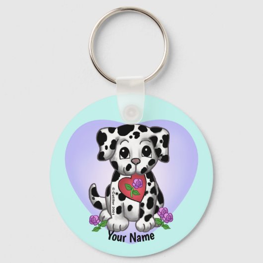 Porte-clés Chien toutou coeur (Recto)