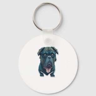Porte-clés Chien vert avec lunettes