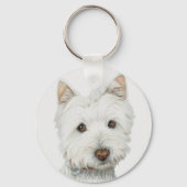 Porte-clés Chien Westie (Recto)