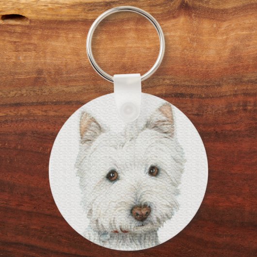 Porte-clés Chien Westie (Recto)