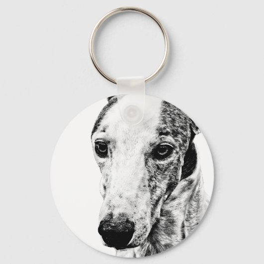 Porte-clés Chien Whippet (Recto)