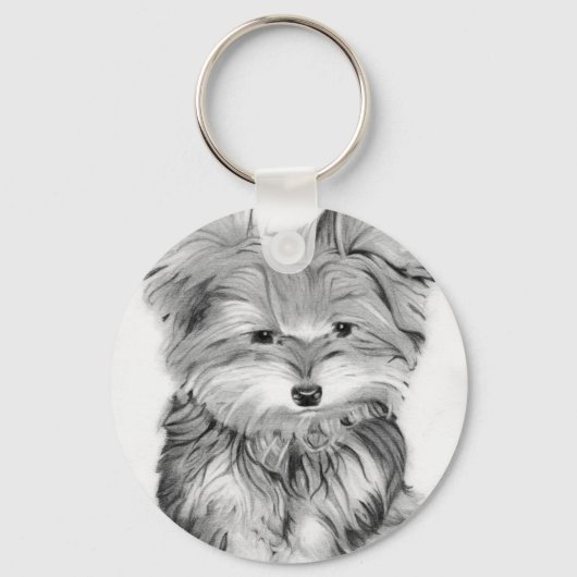 Porte-clés Chien Yorkie mignon (Recto)