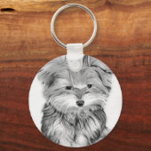 Porte-clés Chien Yorkie mignon (Recto)