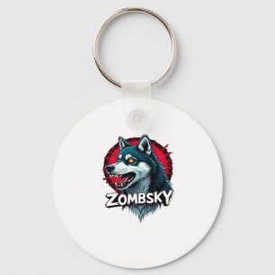 Porte-clés Chien zombie essentiel de Husky sibérien pour Hall